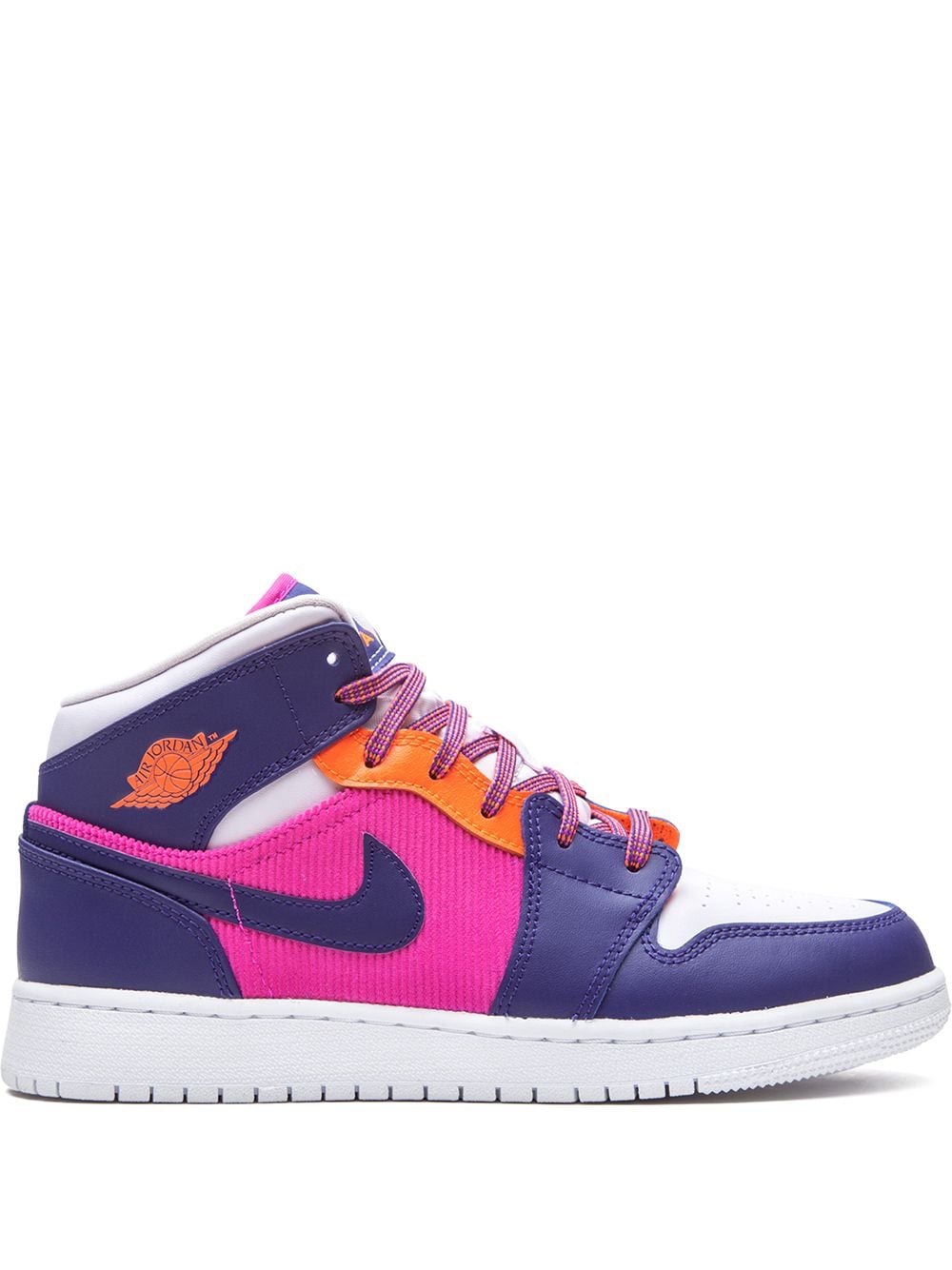 Nike Kids 'Air Jordan 1 Mid' Sneakers - Violett von Nike Kids