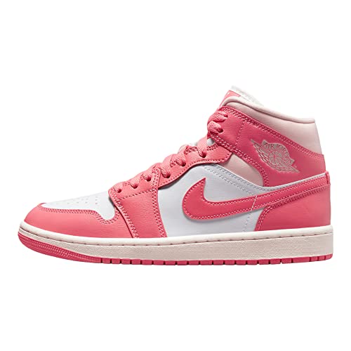 NIKE Air Jordan 1 Mid Strawberries and Cream (Women's) BQ6472-186, Weiß Meer Korallen Atmosphäre, 43 EU von Nike