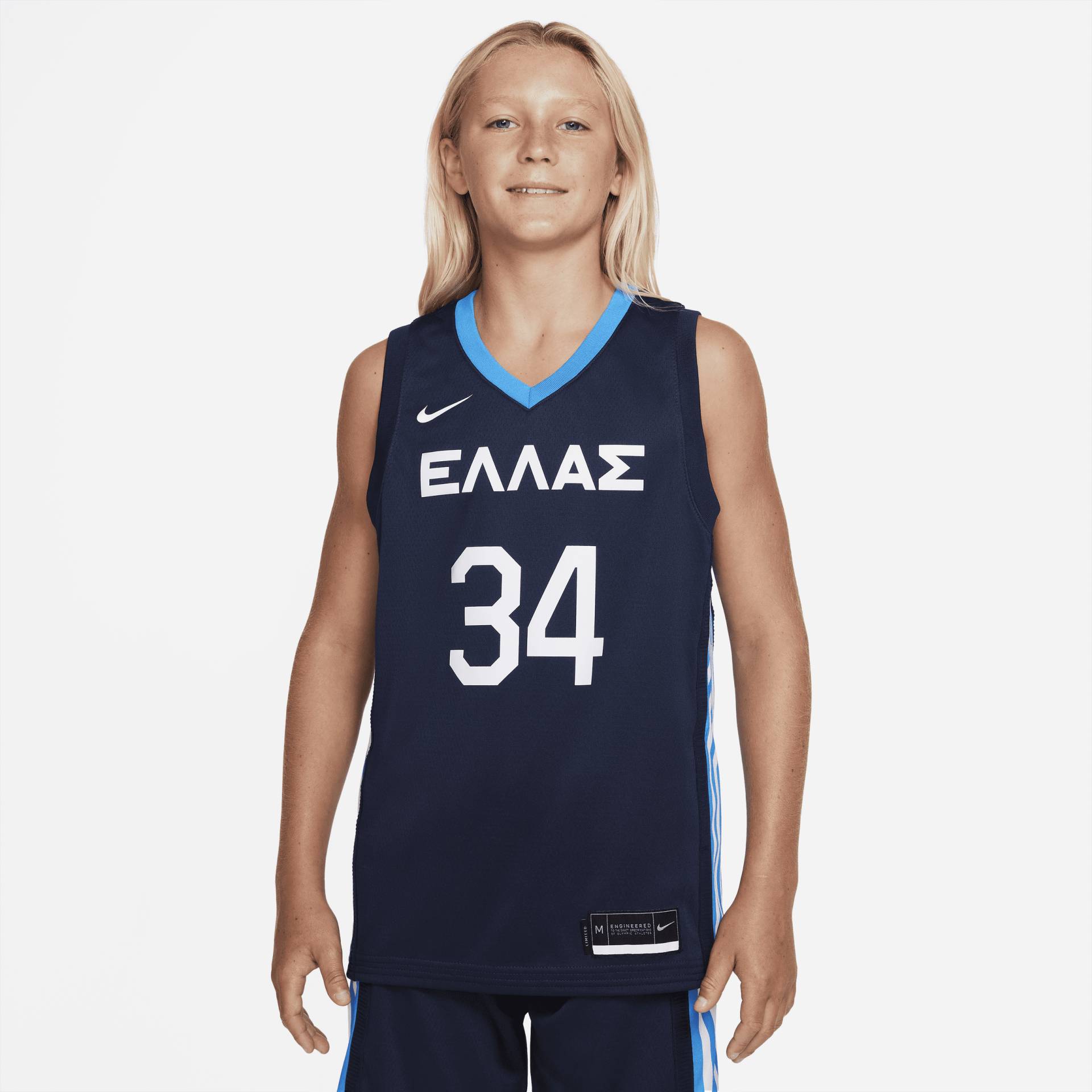 Griechenland (Road) Nike Basketballtrikot für ältere Kinder - Blau von Nike