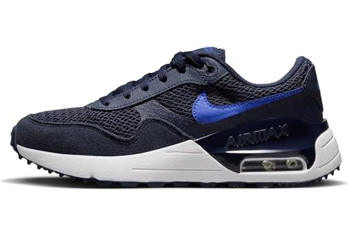 NIKE Jungen Air Max Systm (Gs) Sneaker, Obsidian Hyper Royal White White, 38.5 EU von Nike