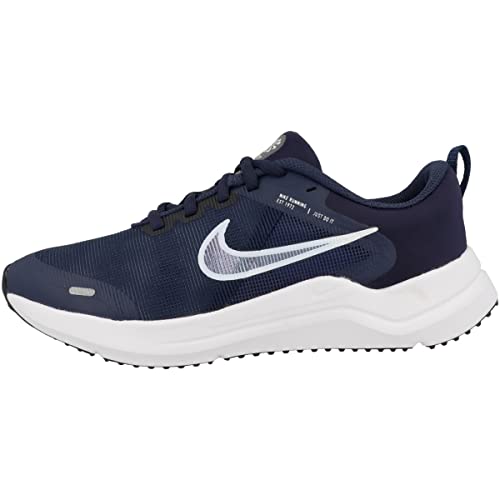 NIKE Downshifter 12 Sneaker, Midnight Navy/Game Royal-Game Royal, 31.5 EU von Nike