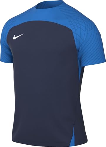 NIKE Herren M NK DF STRKE III JSY SS T-Shirt, Midnight Navy/Photo Blue/White, M von Nike