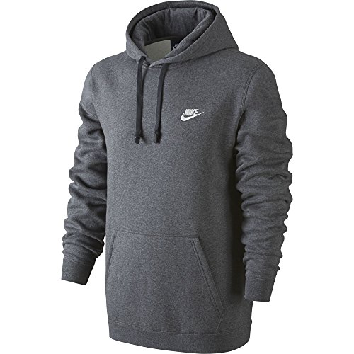 NIKE Herren M NSW Club Hoodie Po Bb Sweatshirt mit Kapuze, grau (Charcoal Heathr/Charcoal Heathr/White), XXXL von Nike