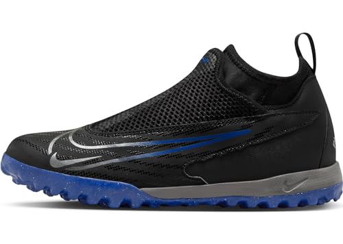 NIKE JR Phantom GX Academy DF TF Sneaker, Black/Chrome-Hyper ROYAL, 33 EU von Nike