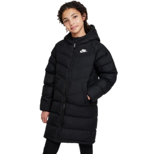 NIKE Sportswear Parka für ältere Kinder mit synthetischer Füllung, schwarz, Unisex, Mädchen, Größe 14–15 Jahre, XL, Schwarz , 14 Jahre von Nike