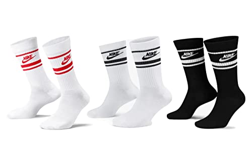 Nike 9 Paar Everyday Essential Tennissocken Socken Sportsocken Unisex DX5089 Prime, Farbe:1x Weiss - Schwarz / 1x Weiss - Rot / 1x Schwarz - Weiss, Socken Neu:42-46 Nike 9 Paar Everyday Essential Tennissocken Socken Sportsocken Unisex DX5089 Prime, Farbe:1x Weiss - Schwarz / 1x Weiss - Rot / 1x Schwarz - Weiss, Socken Neu:42-46 von Nike