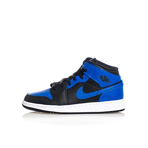 Nike Air Jordan 1 Mid (Gs) Gymnastikschuh, Black Hyper Royal White, 37.5 EU von Nike