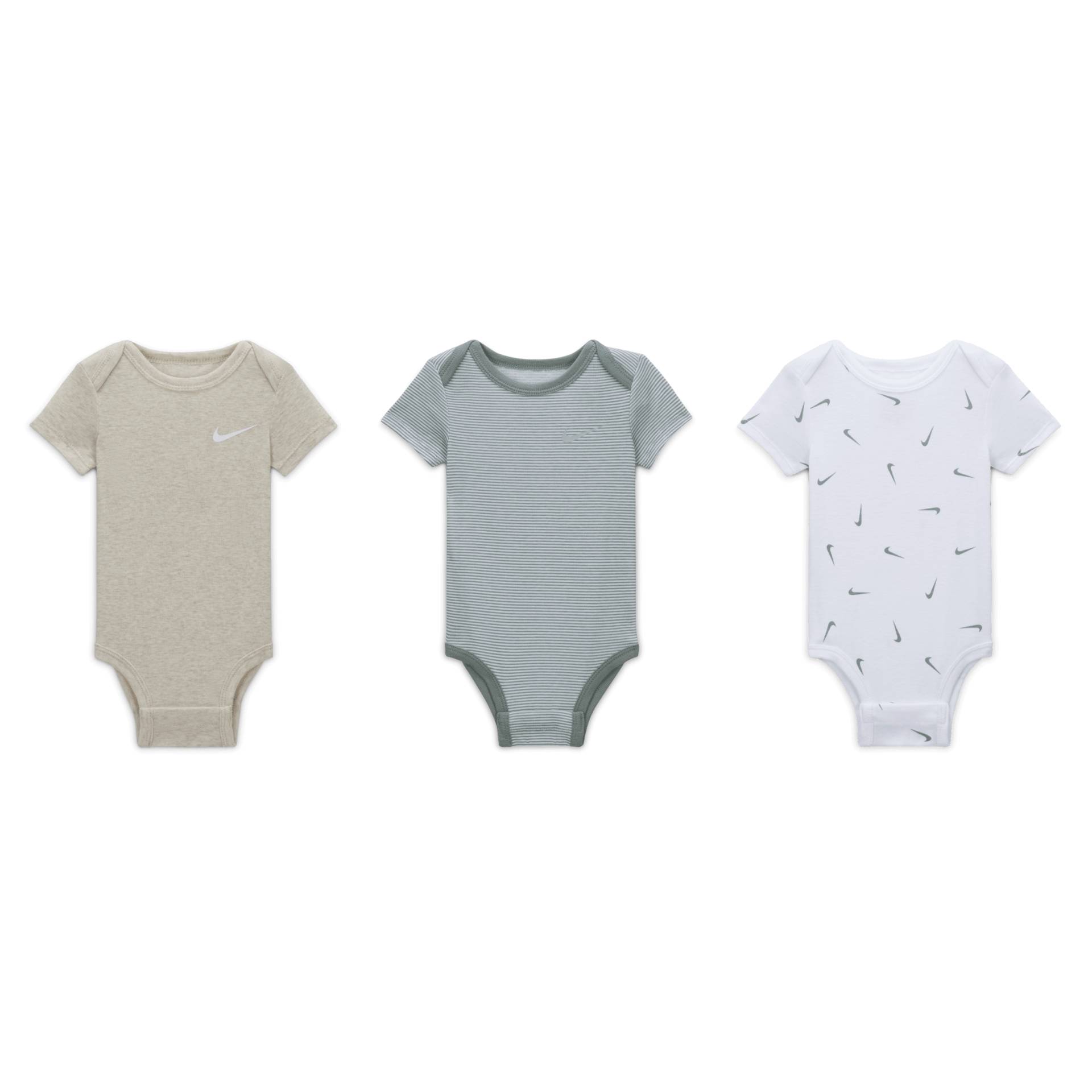 Nike Baby Essentials Bodys für Babys (0–9 M) im 3er-Pack - Grün von Nike