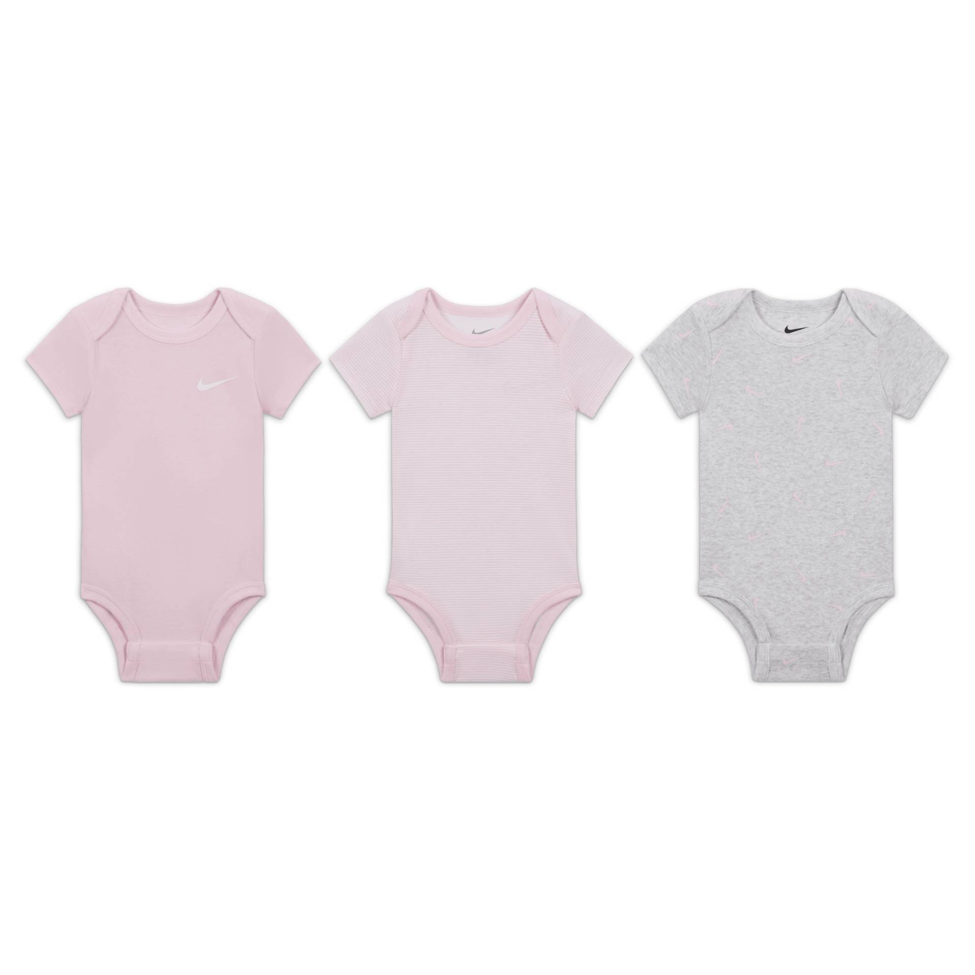 Nike Baby Essentials Bodys für Babys (0–9 M) im 3er-Pack - Multi-Color von Nike