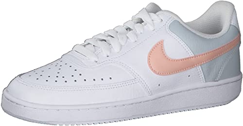 Nike Court Vision Low Women Sneaker Trainer Schuhe (40, White/Coral) von Nike