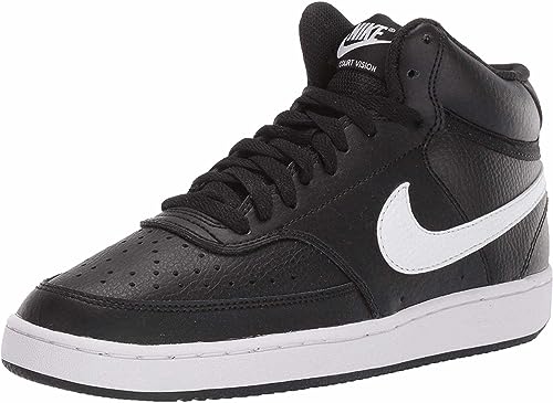 Nike Damen Court Vision Mid Sneaker, Black/White, 36 EU von Nike