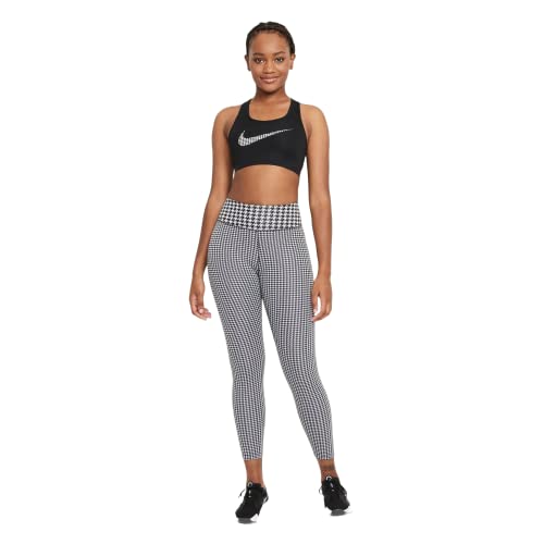 Nike Damen One Df Icnclsh Leggings, White/Black/Chile Red, L von Nike