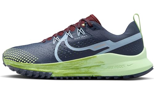 Nike Damen W React Pegasus Trail 4 Laufschuhe, Thunder Blue/Lt Armory Blue-Chlorophyll, 39 EU von Nike