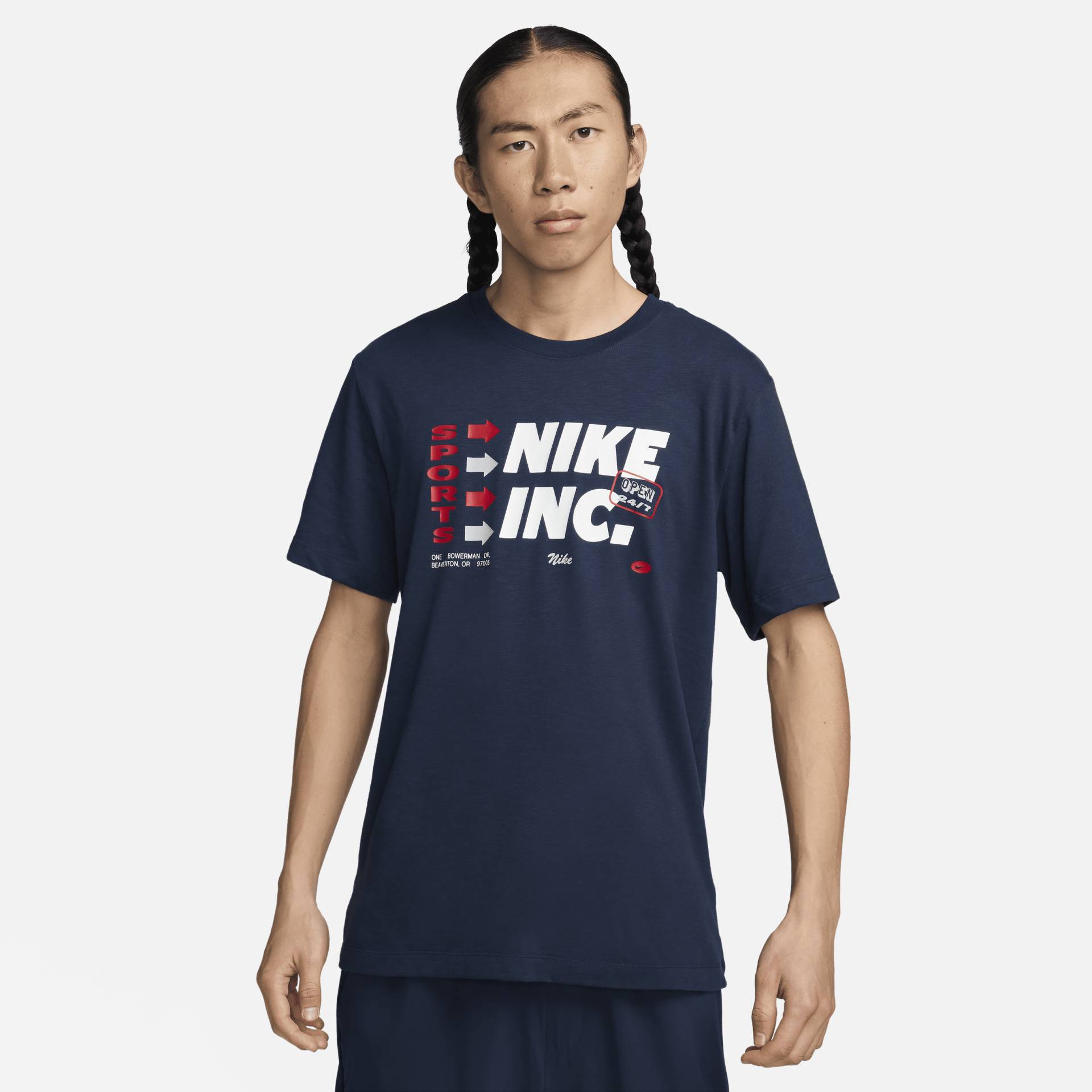 Nike Dri-FIT Fitness-T-Shirt für Herren - Blau von Nike