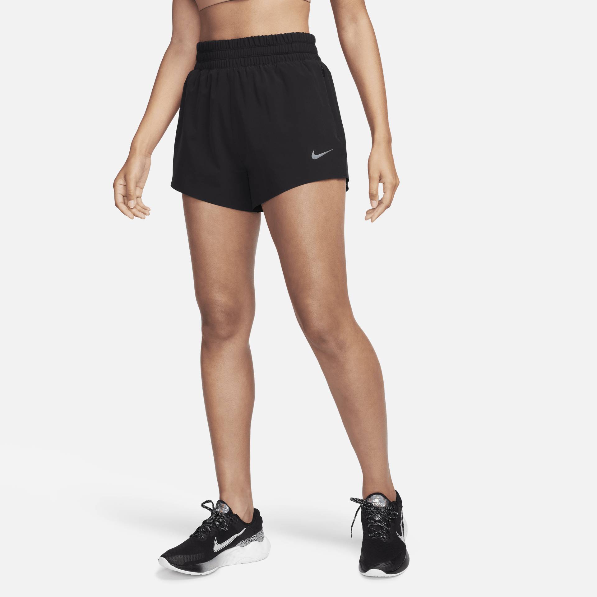 Nike Dri-FIT Running Division Damen-Laufshorts mit Futter, hohem Taillenbund und Taschen (ca. 7,5 cm) - Schwarz von Nike