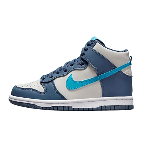 Nike Dunk High GS Trainers DB2179 Sneakers Schuhe (UK 4.5 us 5Y EU 37.5, Light Bone Blue Lightning 006) von Nike