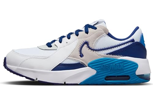 Nike Excee Gs Sneaker, White/Deep Royal Blue-Photo Bl, 35.5 EU von Nike