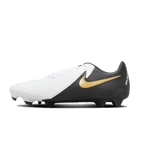 Nike Herren Phantom Gx Ii Academy Fg/Mg Fußballschuh, White Black MTLC Gold Coin, 47.5 EU von Nike