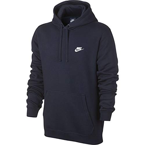 Nike Herren Sport Freizeit Kapuzen Hoodie Kapuzenpullover M NSW CLUB BV2654 410 Blau, Größe:XL, Farbe:410 Midnight Blue Navy / Blau von Nike