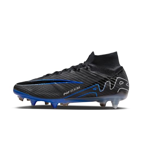 Nike Herren Zoom Superfly 9 Elite Sg-Proac Fußballschuh, Schwarz Blau Black Chrome Hyper Royal, 39 EU von Nike