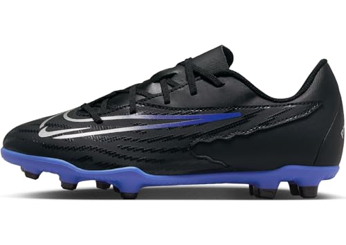 NIKE JR Phantom GX Club FG/MG Sneaker, Black/Chrome-Hyper ROYAL, 35 EU von Nike