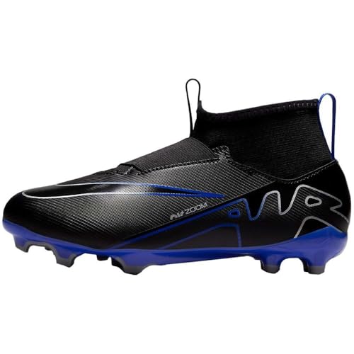 Nike Jr Zoom Superfly 9 Acad Fg/Mg Fußballschuh, Black Chrome Hyper Royal, 34 EU von Nike