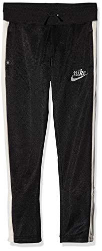 Nike Mädchen Sportswear Fleece Hose, Schwarz (Black/Pale Ivory/Reflective Silver 010), Large von Nike