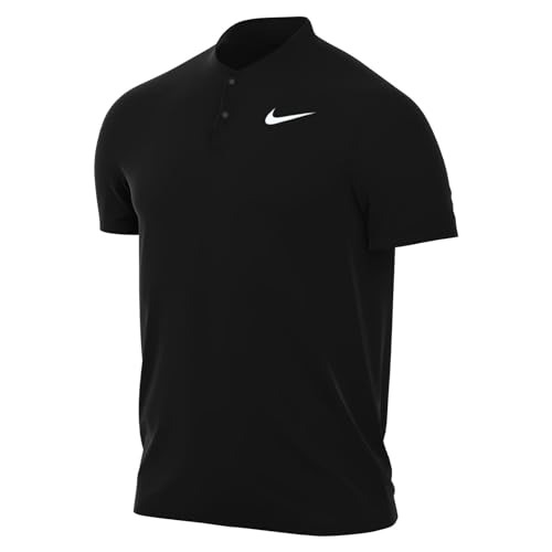 Nike Men's M NKCT DF Blade SOLID Polo Shirt, Black/White, S von Nike