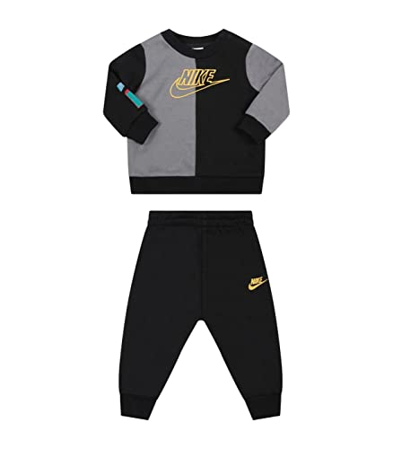 Nike Set bestehend aus Sweatshirt und Hose – Sweatshirt mit geripptem Rundhalsausschnitt – Sweatshirt mit Logo genäht, Hose mit elastischem Rundhalsausschnitt, Hose mit geripptem Saum – Regular Fit von Nike