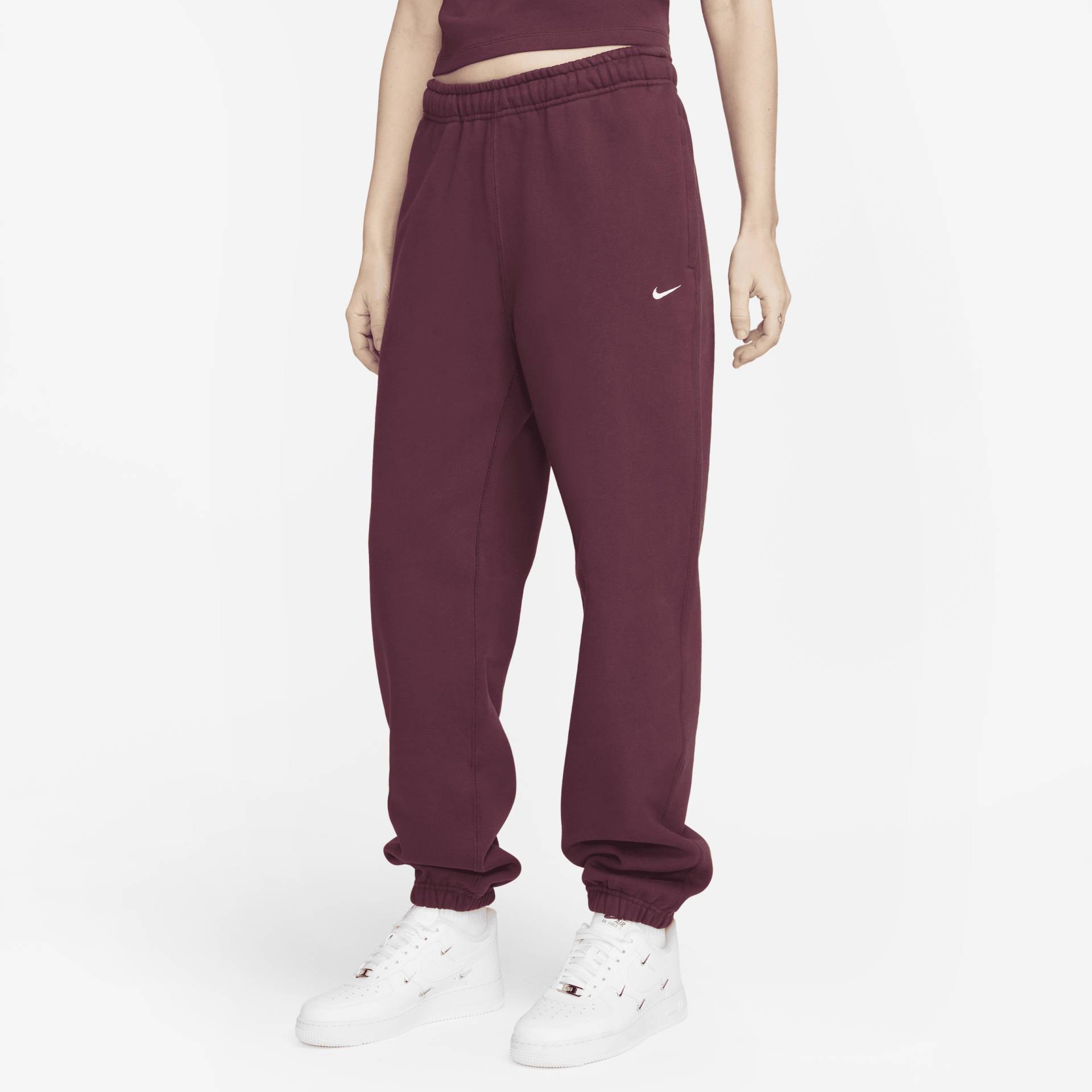 Nike Solo Swoosh Fleece-Hose für Damen - Rot von Nike