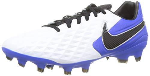 Nike Unisex Legend 8 Pro FG Football Shoe, White/Black-Hyper Royal-Metallic Silver, 41 EU von Nike