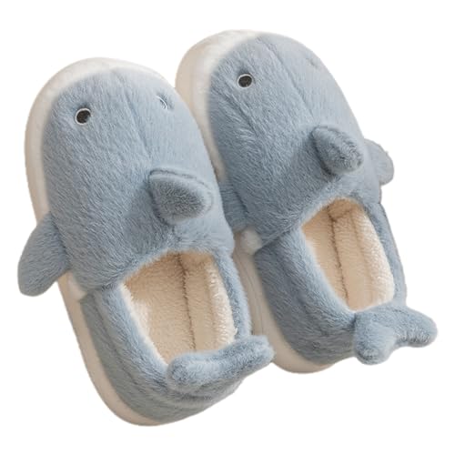 Hai-Hausschuhe rhöhte Hausschuhe aus Baumwolle für den Innenbereich mit dicker,Shark Cotton Slipper,Slippers Whale Slipper,rutschfester Sohle,Kältebeständige Hausschuhe für Frauen, Mutter, Freundin von Niktule