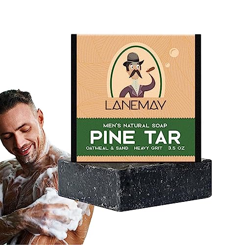 Natürliche Seifenstücke für Männer,All-natürliche Seife Männer pine tar soap Ganz natürliche, im Kaltverfahren hergestellte handgemachte Seife zur Feuchtigkeitsversorgung,Aufhellung,Körper,Gesichts von Niktule