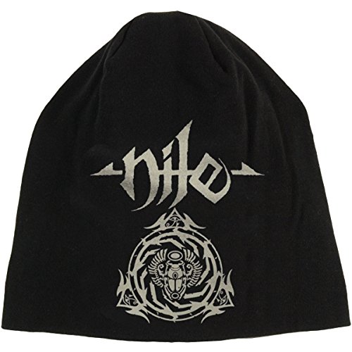 Nile Mütze Beanie Scarab Band Logo Nue offiziell Schwarz Unisex Jersey Print One Size von Nile