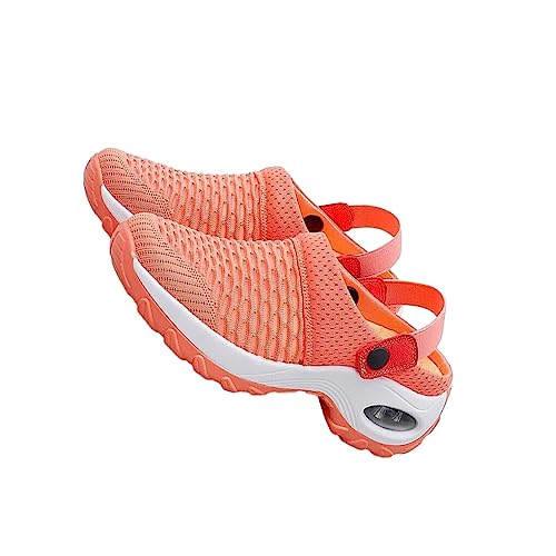 Nilioyul 2X leichte Damen Sportschuhe | Reaktionsfreudige, Bequeme Laufschuhe für Damen, Sportschuhe aus Gummi für Damen, orange, 35.1 von Nilioyul