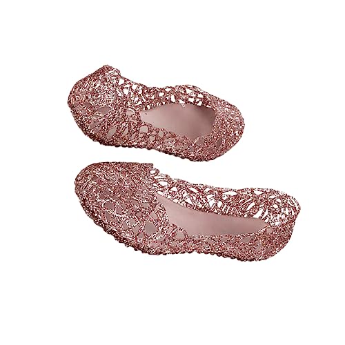 Nilioyul Atmungsaktive und stilvolle Damen Gelee Sandalen für den Alltag, gemischte Schuhe, Damen Gelee Schuhe, Sommer, lässig, flach, Rosa, 38.1 von Nilioyul