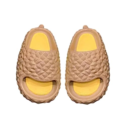 Nilioyul Mode Niedlichen Durian Hausschuhe Plattform Schuh Weichen Komfort Casual Hausschuhe Frau Strand Sandalen Badezimmer Rutschen, Durian Brown, 36 37 von Nilioyul