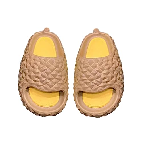 Nilioyul Mode Niedlichen Durian Hausschuhe Plattform Schuh Weichen Komfort Casual Hausschuhe Frau Strand Sandalen Badezimmer Rutschen, Durian Brown, 40 41 von Nilioyul