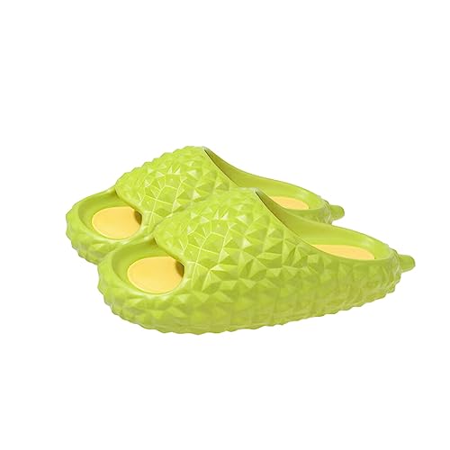 Nilioyul Mode Niedlichen Durian Hausschuhe Plattform Schuh Weichen Komfort Casual Hausschuhe Frau Strand Sandalen Badezimmer Rutschen, Durian Green, 36 37 von Nilioyul