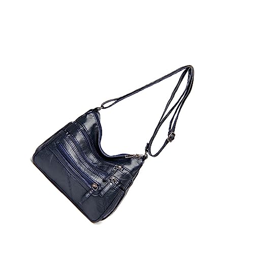 Nilioyul Stilvolle Designer Handtaschen – leichte und bequeme Tragetasche für erwachsene Frauen, PU Umhängetaschen für Damen, Messenger Tasche, Navy blau, 1 von Nilioyul