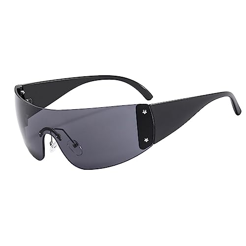 Nilioyul Stilvolle Herren Sonnenbrille für breite Anwendung und Haltbarkeit. Sonnenbrille für Damen, Damen Sonnenbrille, Sonnenbrille für Damen, C1 Schwarzgraue Linse von Nilioyul