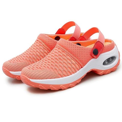 Orthopädische Clogs für Damen, orthopädische Slip-on-Schuhe, orthopädische Clogs für Damen mit Luftpolsterunterstützung (Orange, Erwachsene, Damen, 34, Numerisch, EU Schuhgrößensystem, M) von Nimedala