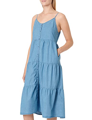 Nina Carter 8066 Langes Sommerkleid Denim Freizeitkleid Jeans Kleid (Blau (8086), XL, x_l) von Nina Carter