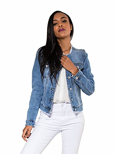 Nina Carter Art: S337 Damen Jeansjacke Denim-Jacke Übergangsjacke (Blau (S337), L, l) von Nina Carter