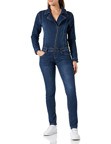 Nina Carter Damen Jeans Overall Art. S387 Jumpsuit Skinny Fit Denim-Overall (Dunkelblau, L) von Nina Carter