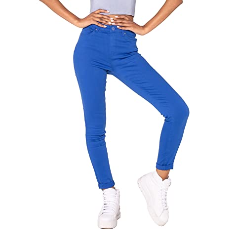 Nina Carter P056 Damen Jeanshosen Skinny Fit Jeans High Waist (Royal Blau (P109-12B), XL) von Nina Carter