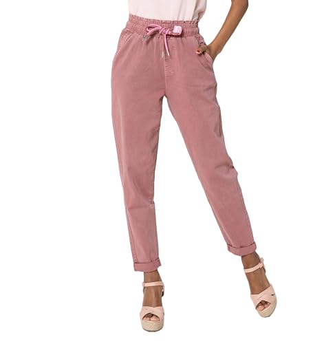 Nina Carter P500 Damen Jogginghose High Waist Jeanshosen Sommer Jeans (Lachs (P500-5), M) von Nina Carter