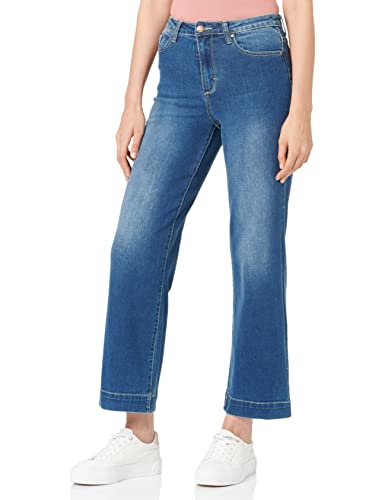 Nina Carter Q1878 Damen Jeanshosen Flared Bootcut High Waist Jeans (L, Blau (Q1878-3)) von Nina Carter