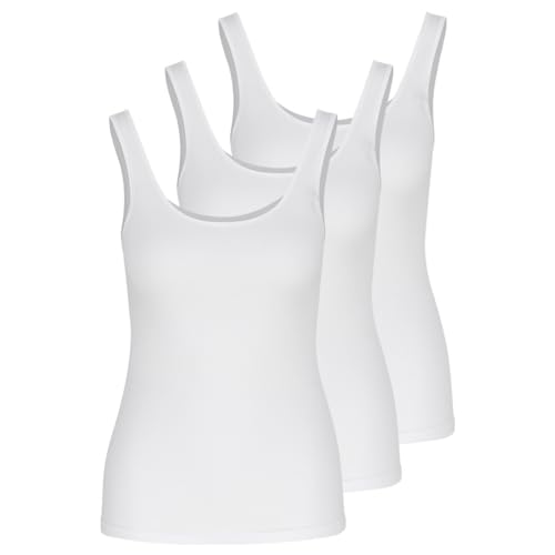 Nina von C - Daily - Achselhemd ohne Arm - Tanktop - 3er Spar-Pack (36 Weiß) von Nina von C