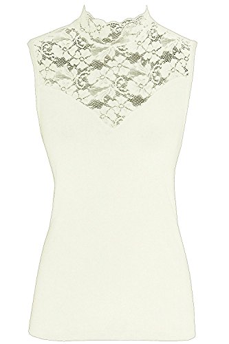 Nina von C. Fine Cotton Blazershirt mit Spitze Top Shirt (38, champagner) von Nina von C